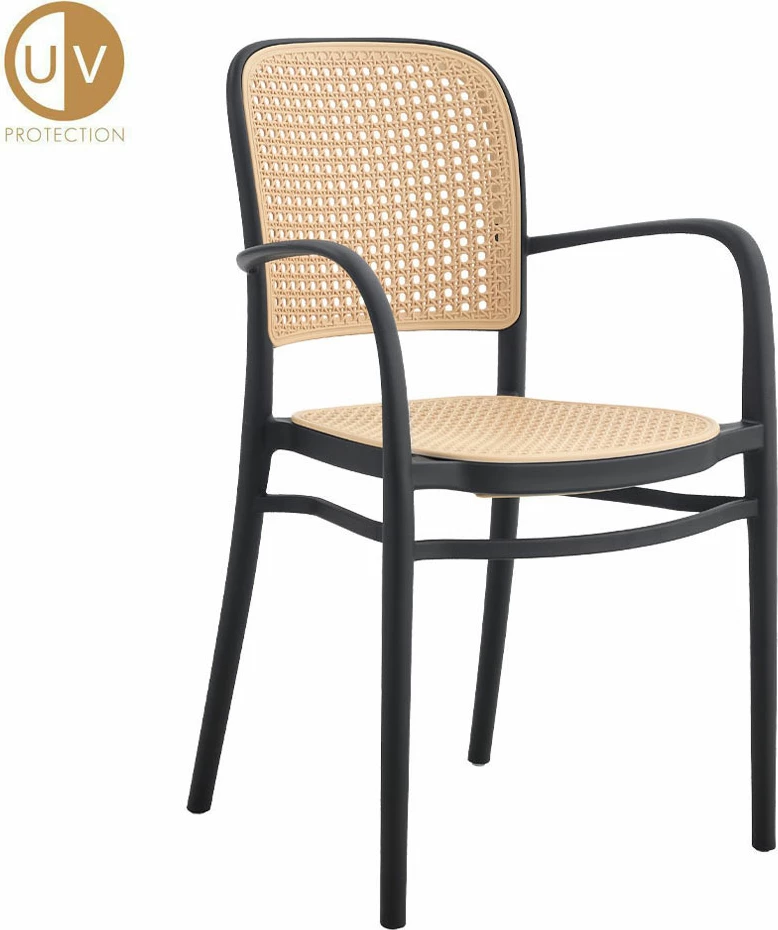 Karrige Vienna, e zezë-natyrale, 55x53x85.5 cm