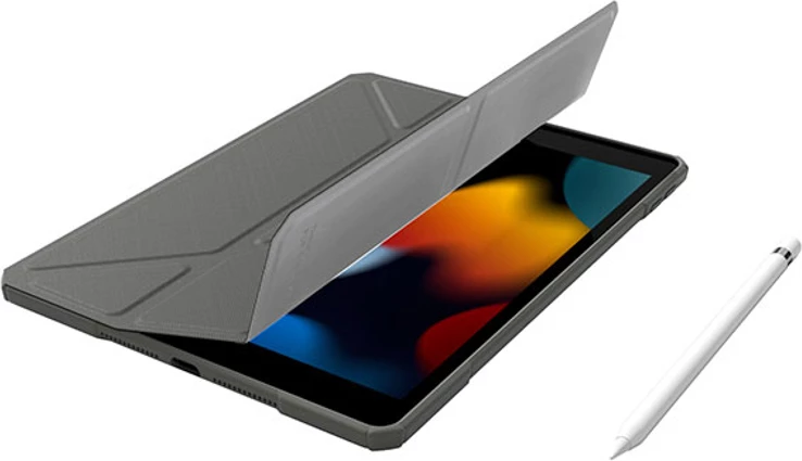 Mbështjellës folio, AmazingThing Titan Pro, për iPad Air 11" M3 (2025) me mbajtës Apple Pencil dhe stand, gri