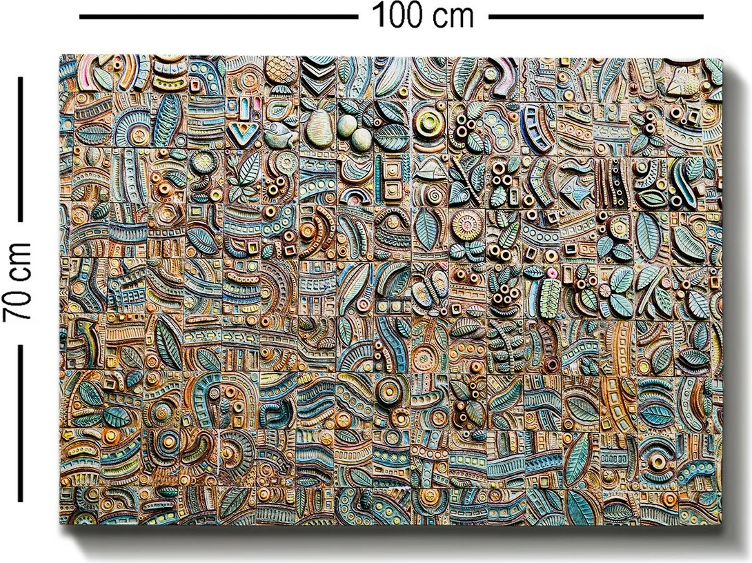 Pikturë dekorative në kanavacë, shumëngjyrëshe, 70x100cm, kornizë druri