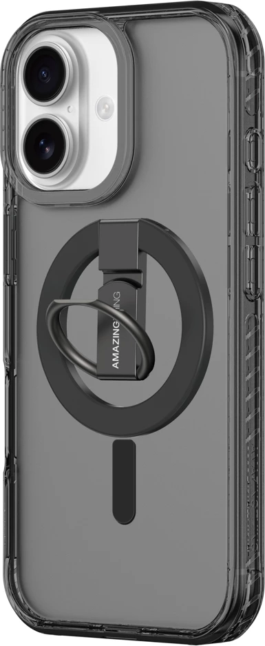 Mbështjellës AmazingThing Titan Pro Grip Ring Set për iPhone 17, MagSafe, i zi
