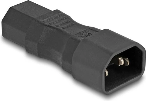 Adapter rryme DeLOCK IEC 60320 C14 në C13, 10A 250V, i drejtë, i zi