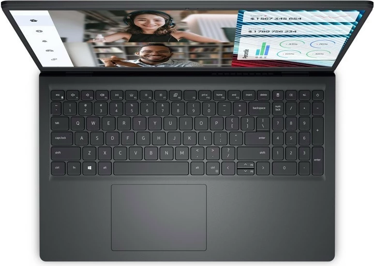 Laptop DELL Vostro 3520 15.6" FHD (Intel Core i7-1255U, 8GB RAM, 512GB SSD, Intel Iris Xe, Fingerprint, Backlight, NoOS, Grey)