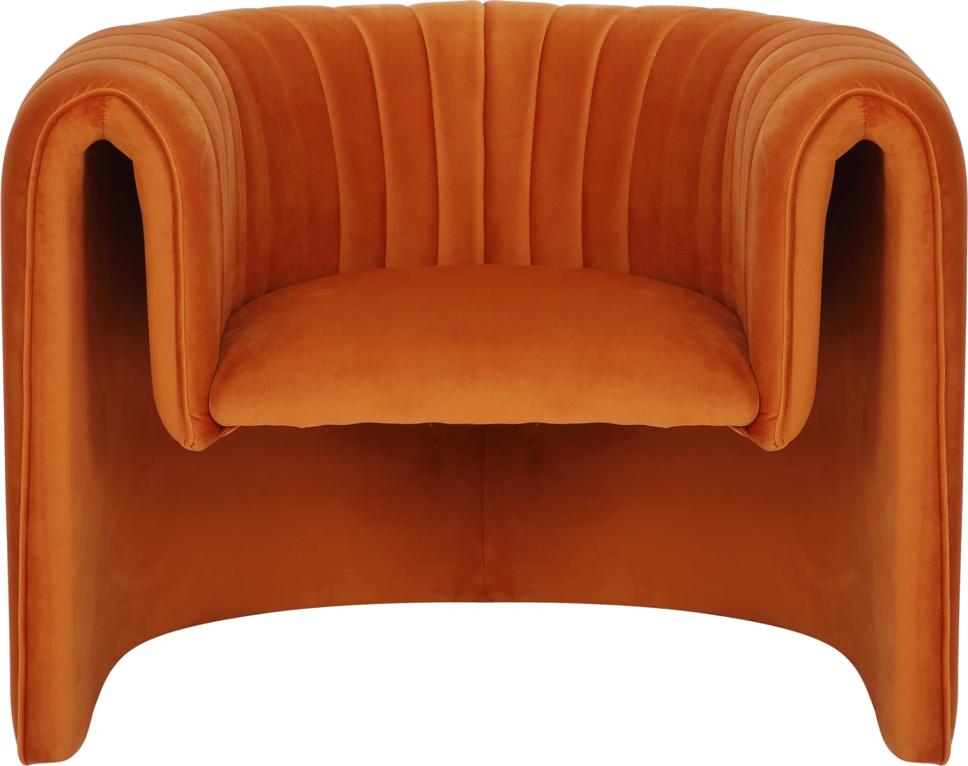Fotelje RIKER, kornizë metali, kadife portokalli, FH9682.05, 92x74x69H cm