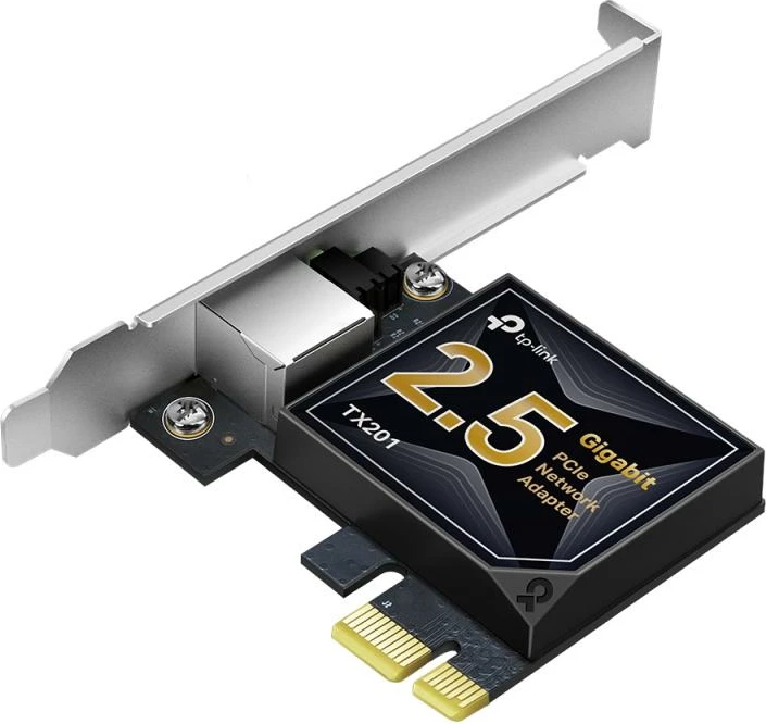 Kartë rrjeti PCIe, TP-Link, TX201, 2.5 Gigabit Ethernet, e zezë/gri