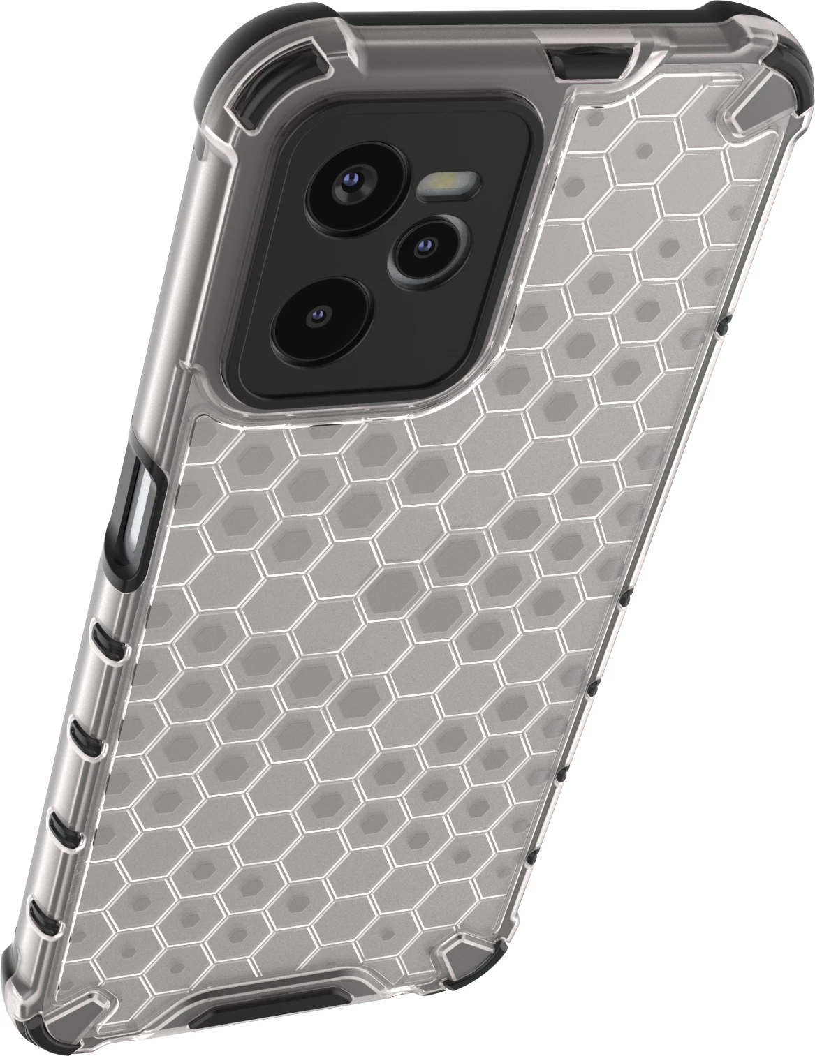 Mbështjellës Hurtel Honeycomb për Realme C35, Transparent