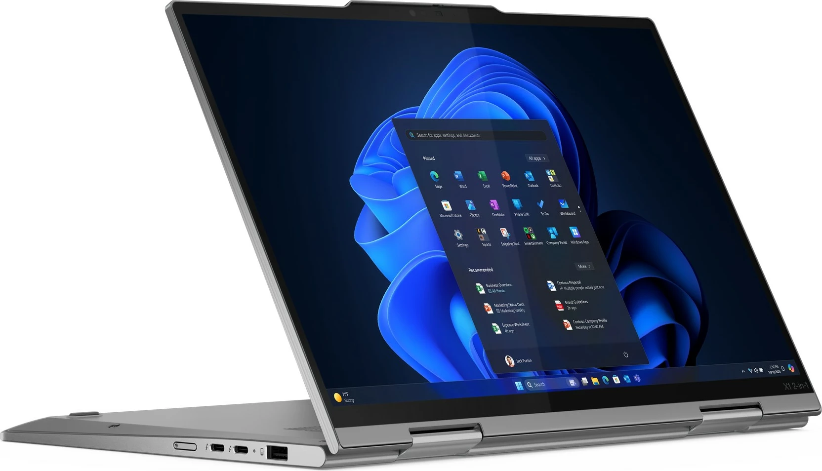 Kompjuter Lenovo X1 2in1 G10, Ultra7 258V, 32GB RAM, 1TB SSD, 14 inç, Touch, gri