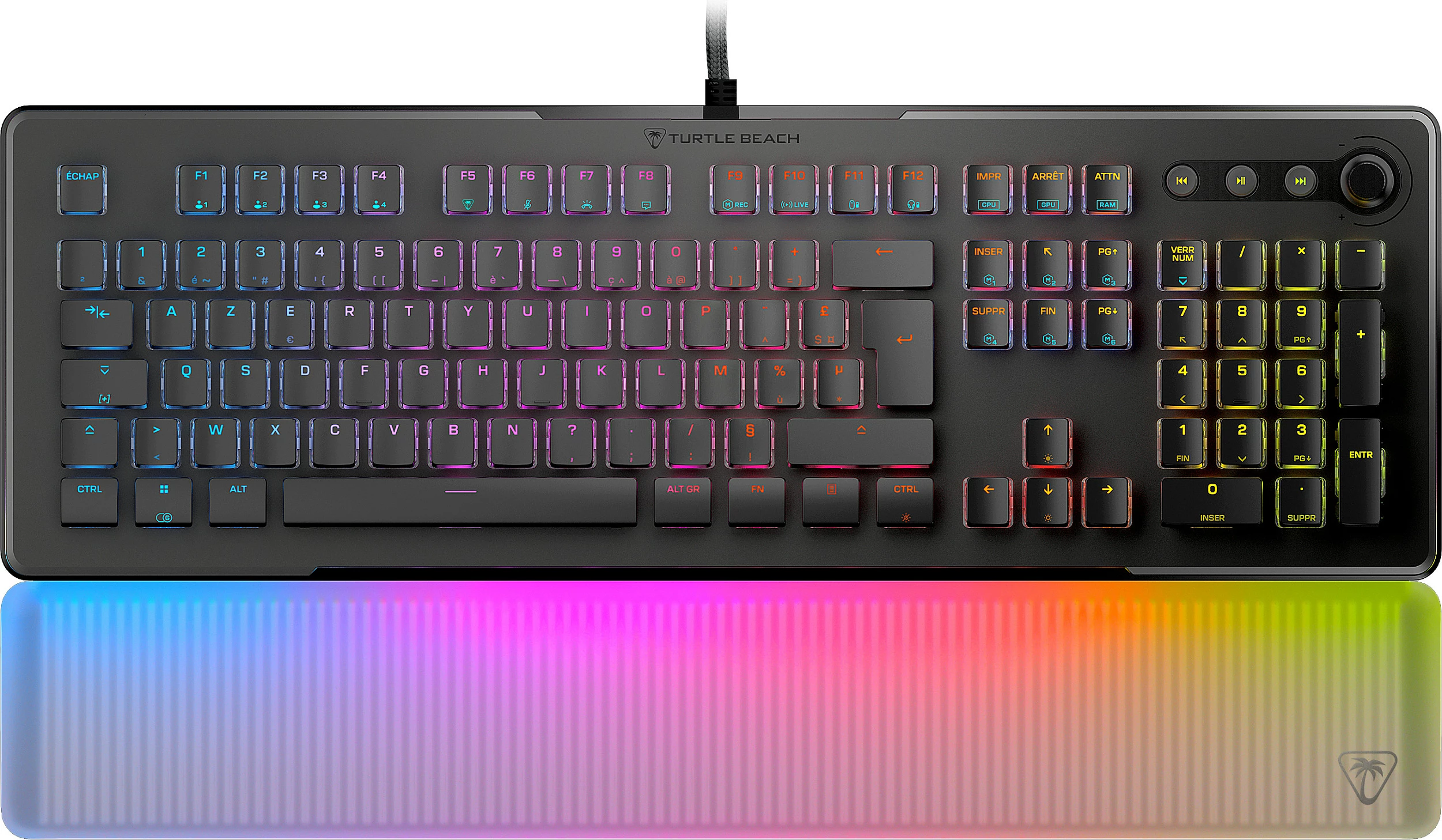Tastierë gaming Turtle Beach Vulcan II Max, USB, full-size, RGB, QWERTZ (DE), e zezë