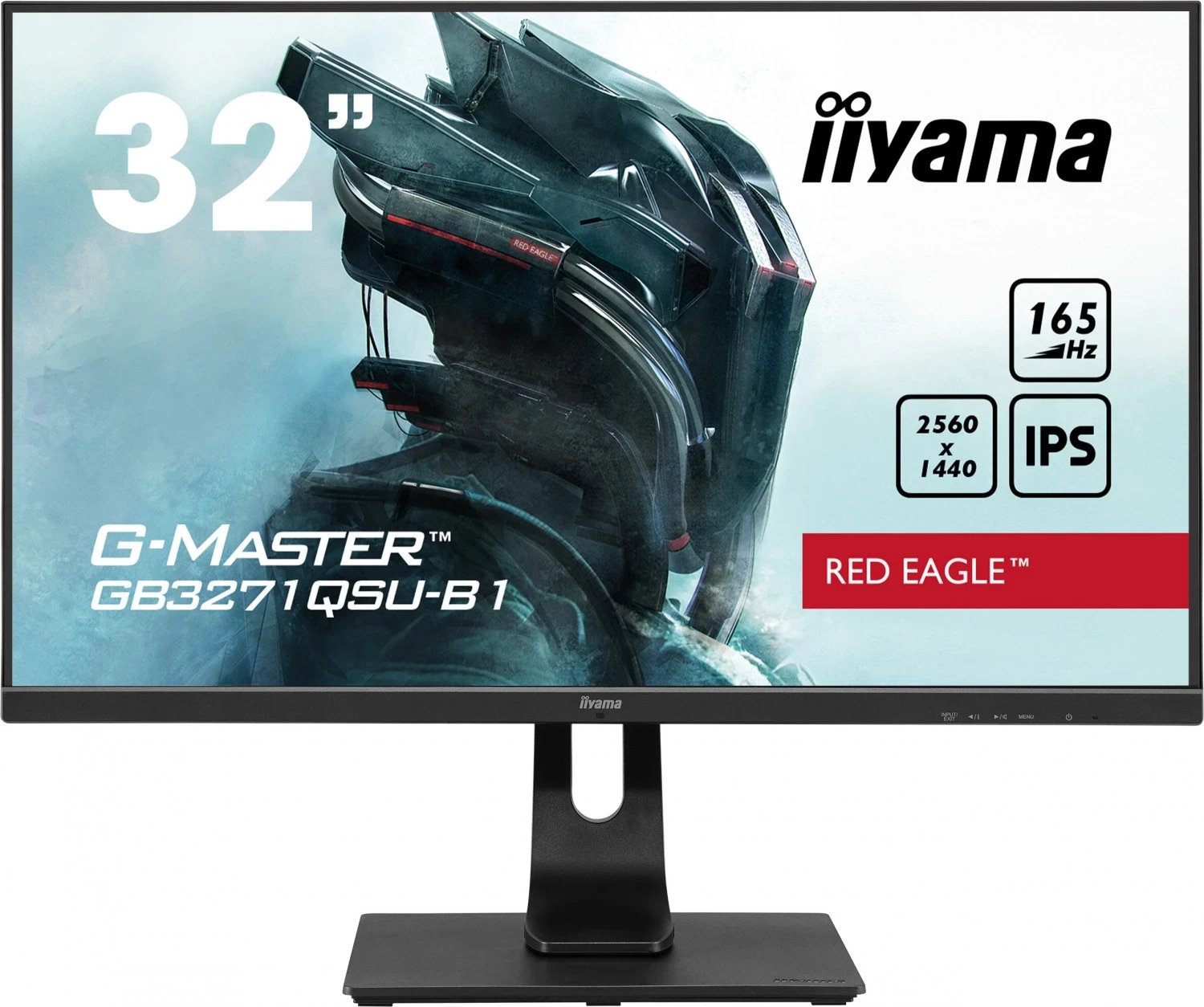 Monitor për lojëra iiyama G-Master GB3271QSU-B1, 31.5", 2560 x 1440, HDMI, DisplayPort, USB 3.0, me altoparlantë