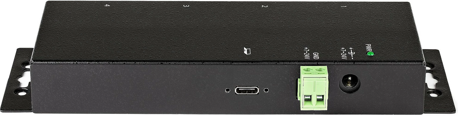 USB-C Hub industrial StarTech HB31C2A2CME, 4 porta, 10Gbps, 2x USB-C + 2x USB-A, me rrymë, i montueshëm, i zi