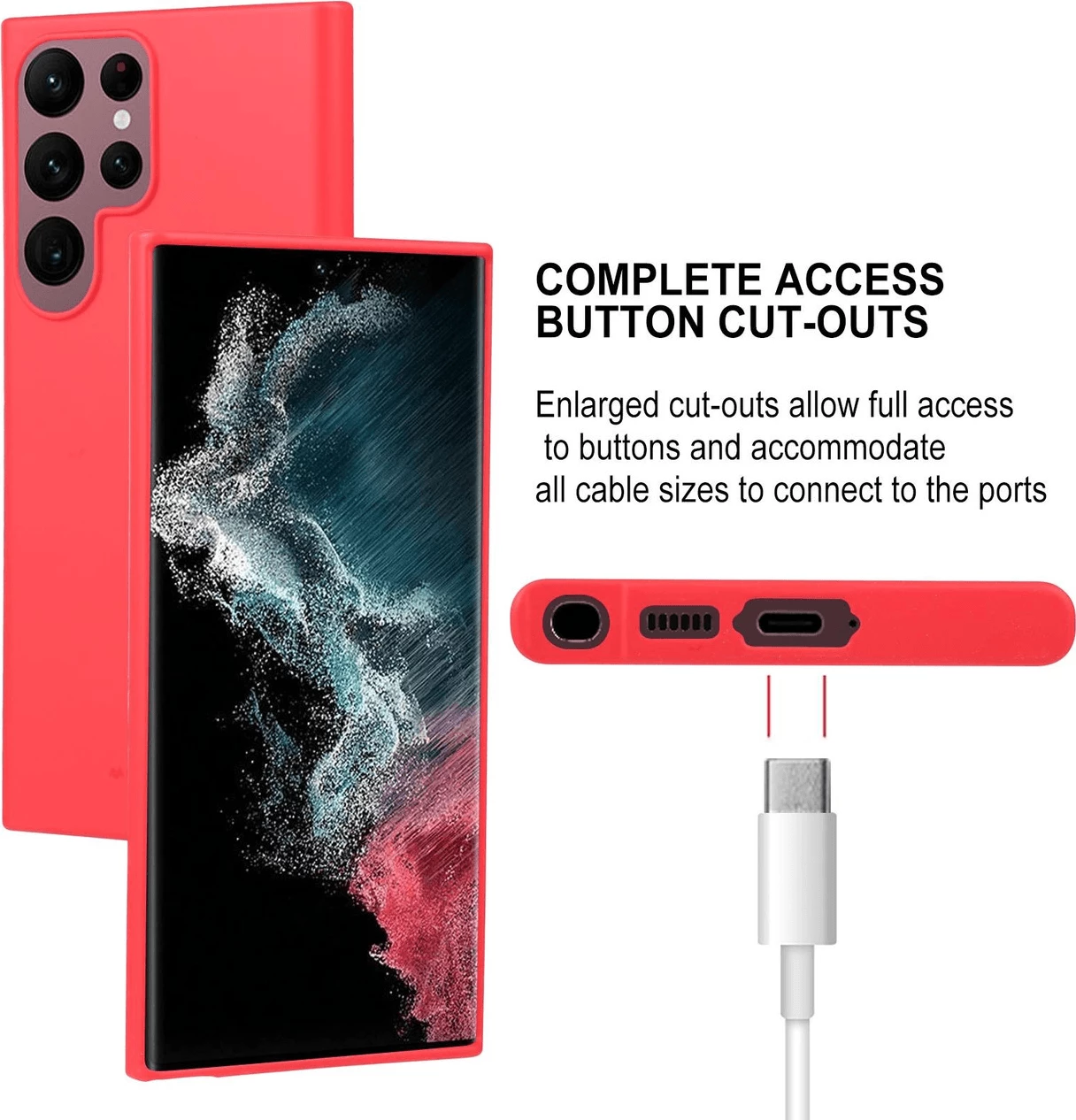 Mbështjellës Goospery 17756 Soft Feeling silikon për Samsung Galaxy S23 Ultra 5G, e kuqe e errët