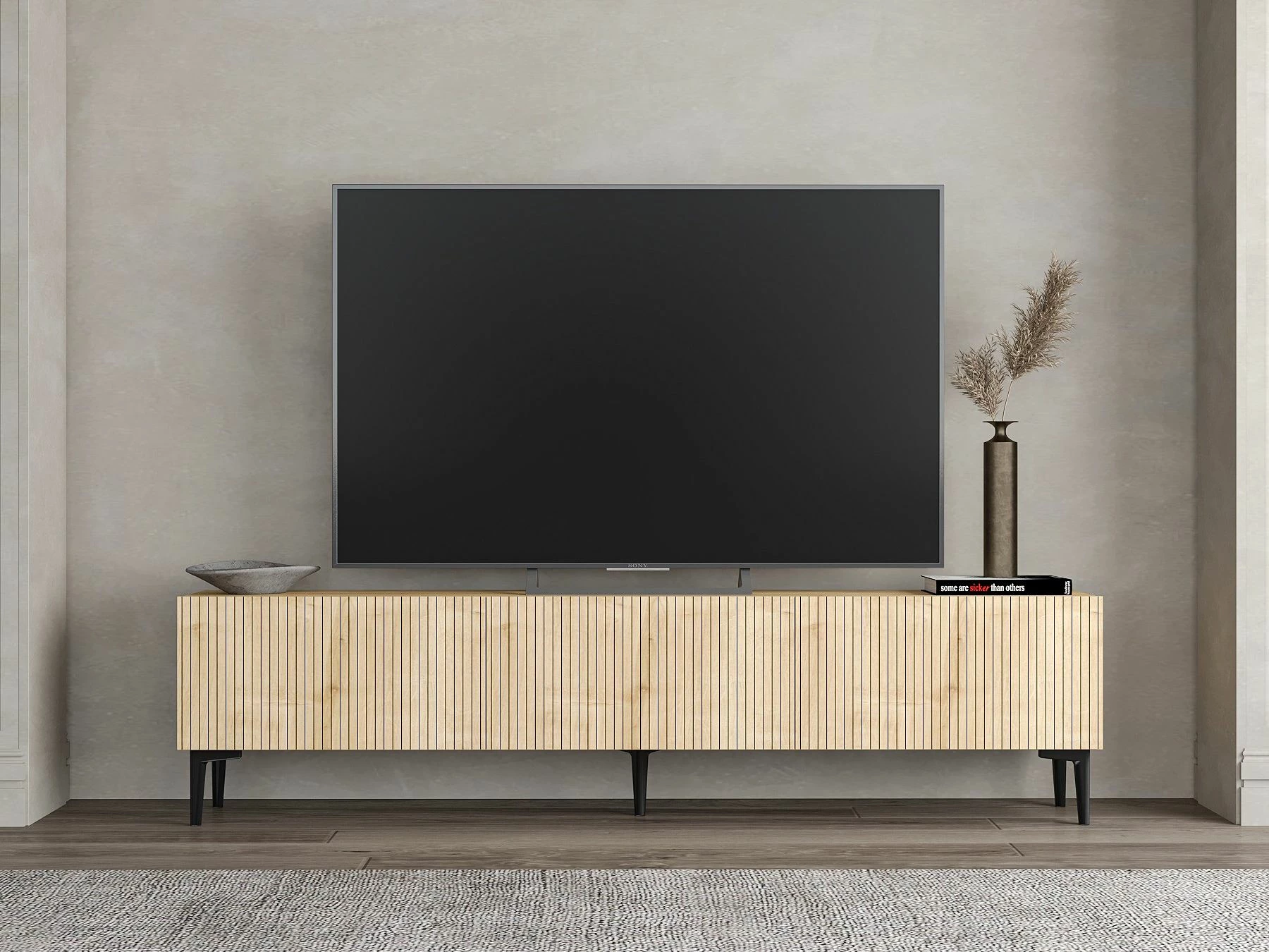 Komodë TV Skye Decor, ngjyrë lis safir, Oscar
