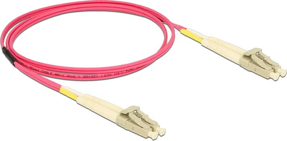 Kabllo optike DeLOCK 84640 OM4 LC-LC, 1 m, vjollcë