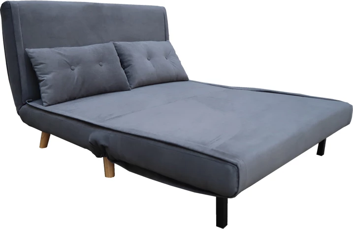 Divan-krevat dy vendësh, stof anthracite, 122x80x81cm