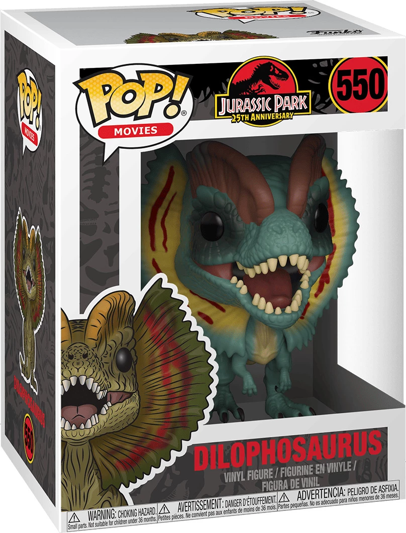 Figurinë Funko Pop Movies, Funko, Jurassic Park Dilophosaurus, Chase