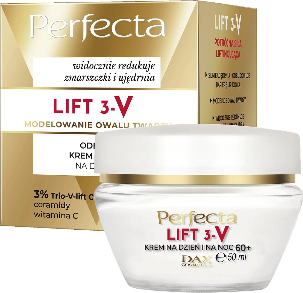 Krem ditë & natë për fytyrë për femra Perfecta Lift 3-V Rejuvenating 60+, 50ml