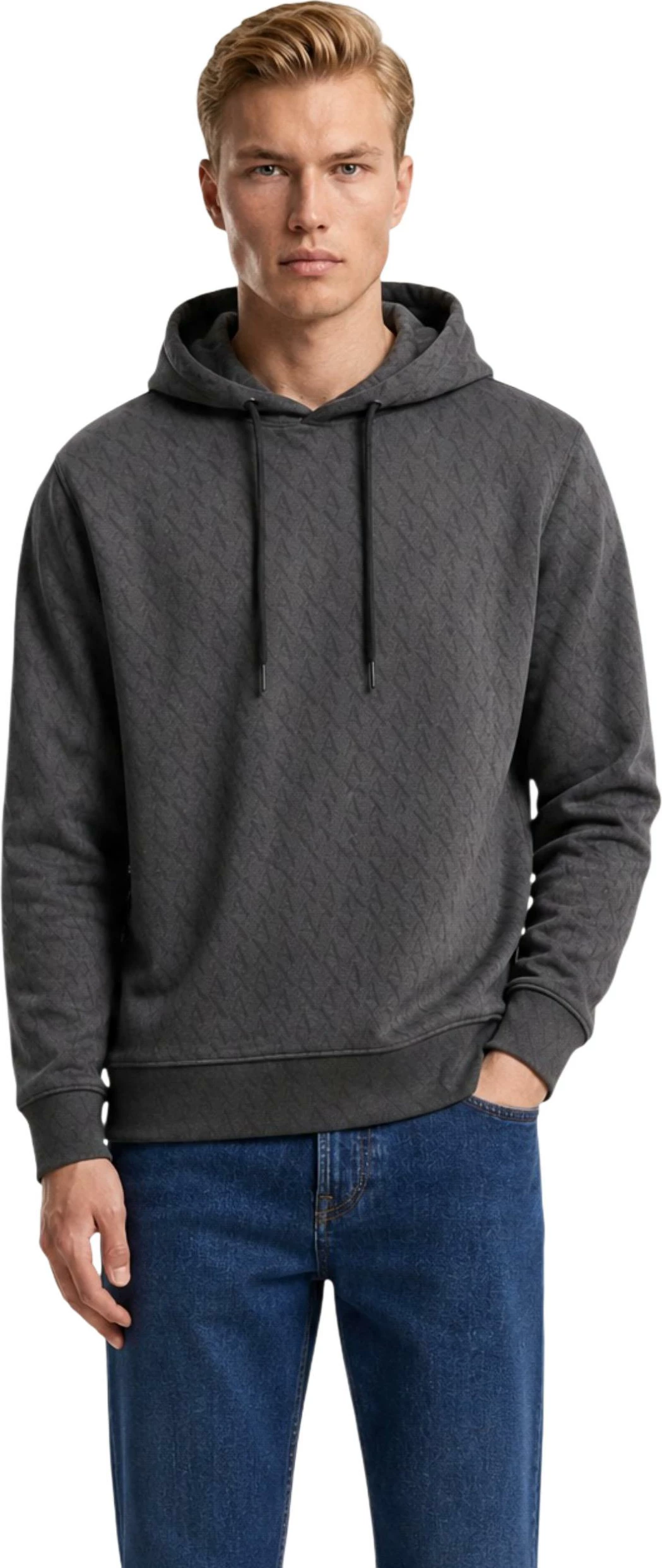 Duks me kapuç për meshkuj Armani Exchange XM001225, i gjelbër i errët