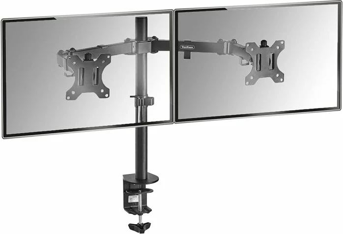Mbajtëse desktopi dual për 2 monitorë VONHAUS 3005116 13–32\", VESA 75x75/100x100, e zezë