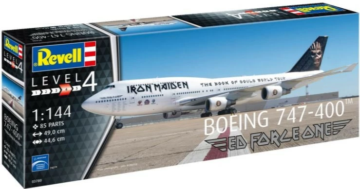 Model plastik avion Revell Boeing 747-400 Ed Force One, 1:144, 85 pjesë, i bardhë