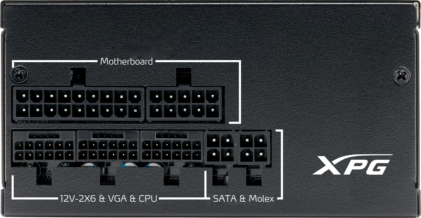 Furnizues rryme XPG PYMCORE 850W SFX, 80 PLUS Gold, fully-modular, ATX 3.1, e zezë