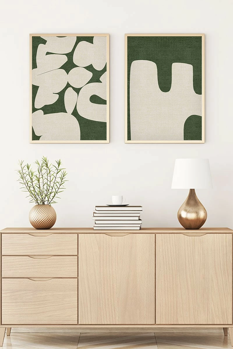 Pikturë dekorative me kornizë MDF (2 copë), Wallity, Huhu202, 20x30