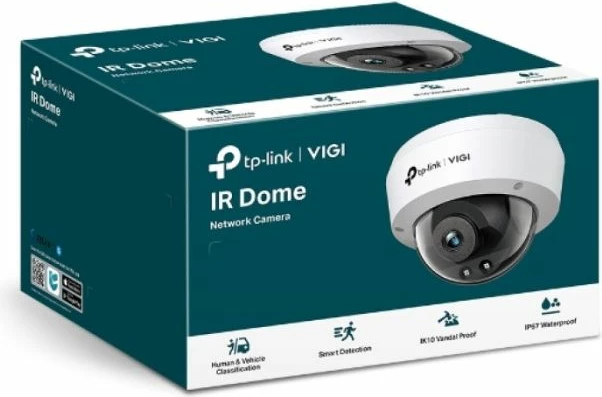 Kamerë sigurie IP dome TP-LINK VIGI C240I 4MP 2560×1440 IR 30m PoE lente 4mm, bardhë/zezë