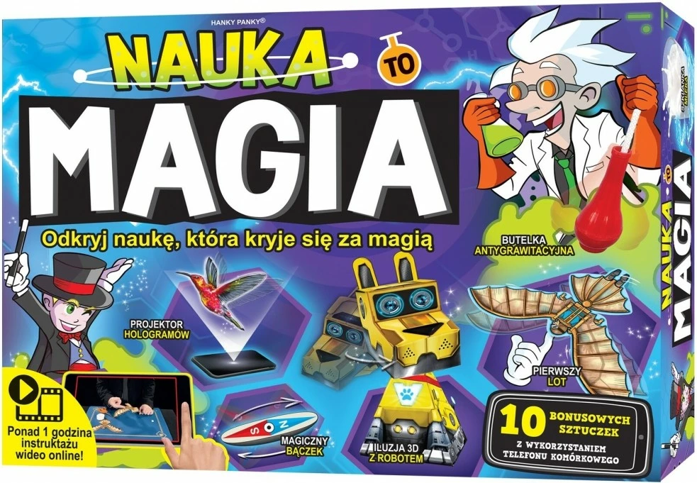 Set truke magjike edukative Cartamundi Magic Tricks Science Kit, mbi 30 truke, për fëmijë, shumëngjyrësh