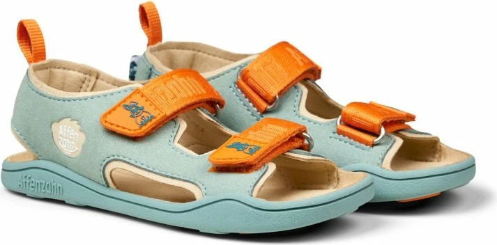 Sandale për fëmijë Affenzahn, blu dhe portokalli