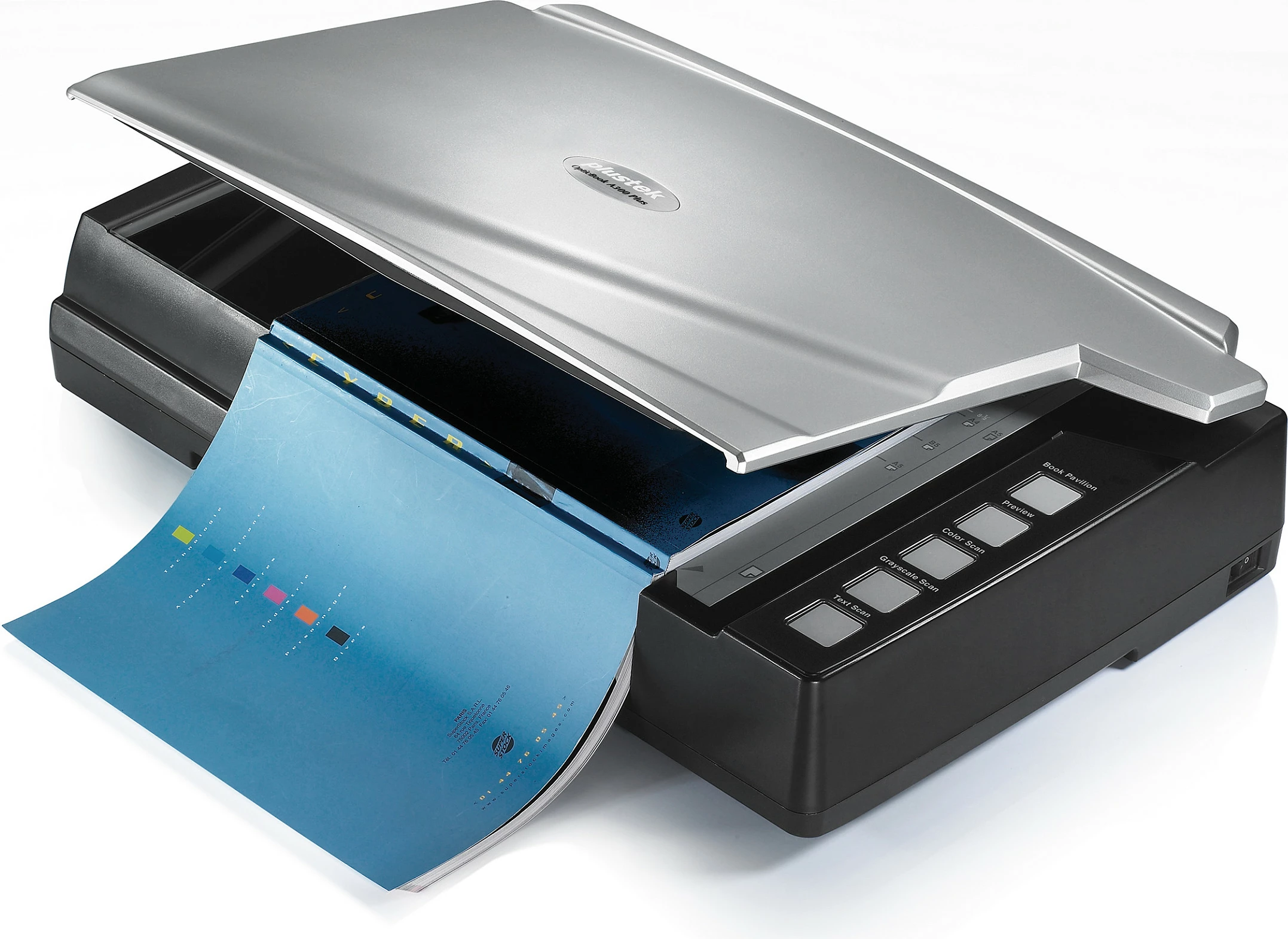 Skaner libri Plustek OpticBook A300PLUS, A3, 600 x 600 DPI, USB, gri/zi