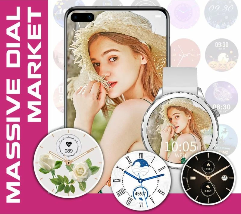 Smartwatch për femra Rubicon, rozë