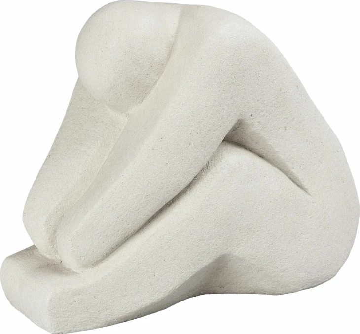 Figurë dekorative Everly, polirezine, e bardhë, 44x28x35cm