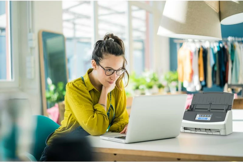 Skaner dokumentesh, Ricoh, ScanSnap iX1600 PA03770-B401, A4, ekran me prekje, gri-bardhë