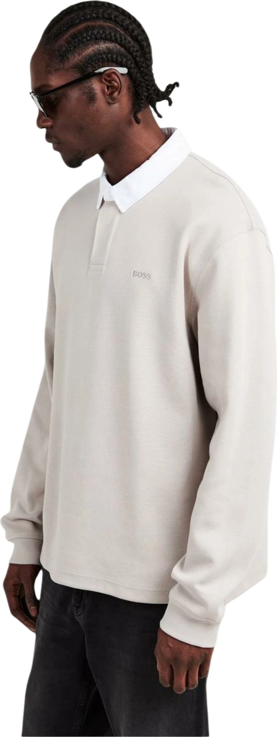 Maicë polo për meshkuj BOSS Pe_Exis 10277163 50554315, e hirtë [Madhësia: XL]