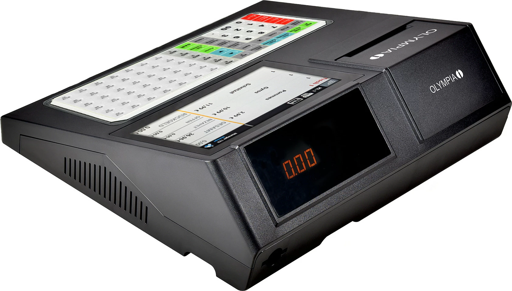 Arkë regjistruese Olympia K200 Plus, ekran 7" LED touchscreen, printer termik 80 mm, USB x4, e zezë