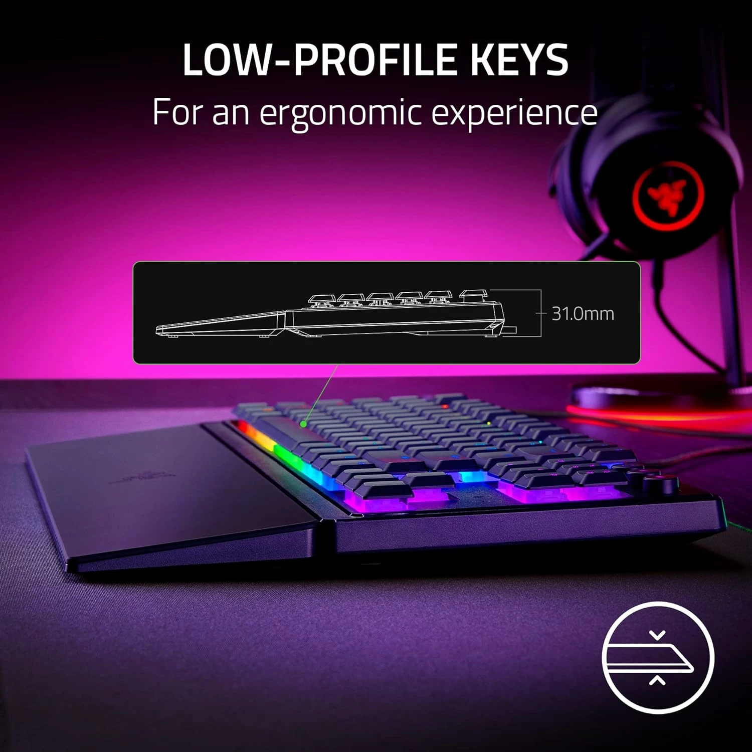 Tastierë Razer Ornata V3 TKL - USB, e zezë