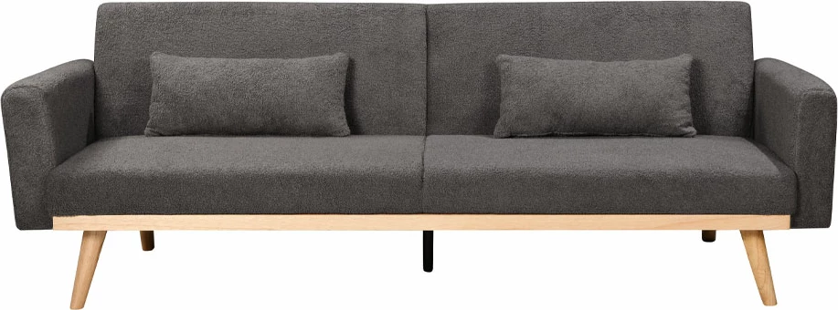 Krevati-sofë Panta, 3 vende, ngjyrë gri e errët, 210x77x77 cm