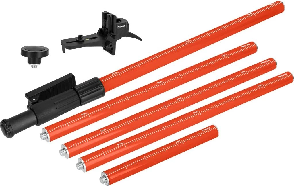 Shinë alumini për nivel lazer PROLINE 15152 76-330 cm, set me zgjatime