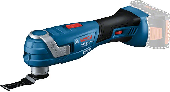 Vegël multifunksionale osciluese me bateri Bosch Professional GOP 18V-34 Solo, 18V, L-BOXX, blu/zi