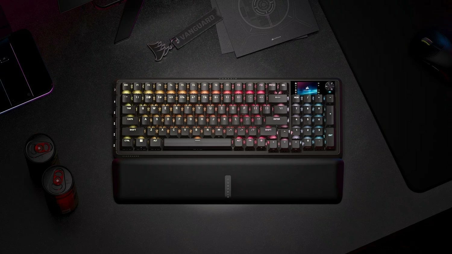 Tastierë gaming Corsair VANGUARD 96, mekanike, wireless/USB-C, RGB, 96%, e zezë