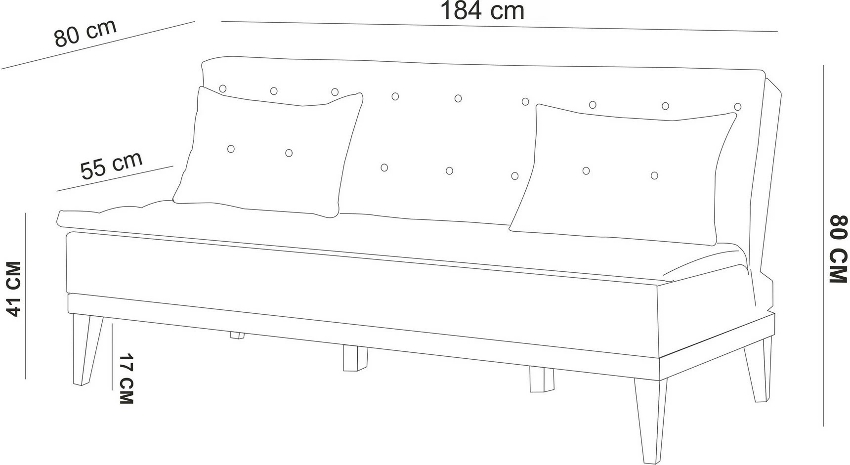 Set divani-krevat Atelier del Sofa, ngjyrë e gjelbër, Fuoco-TKM07-1070