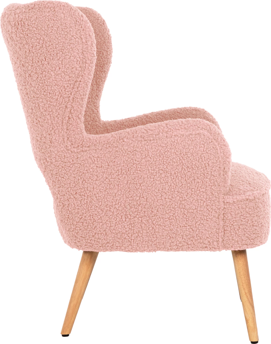 Fotelje MYLIE FH8394.22, ngjyrë rozë e zbehtë, pëlhurë boucle, 66x75x93H cm