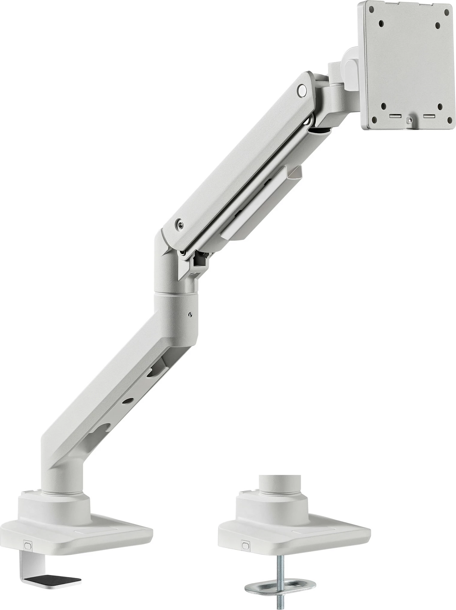 Mbajtëse monitori EQUIP Tischhalterung 17"-49", gas spring, VESA 75x75/100x100, 20 kg, e bardhë