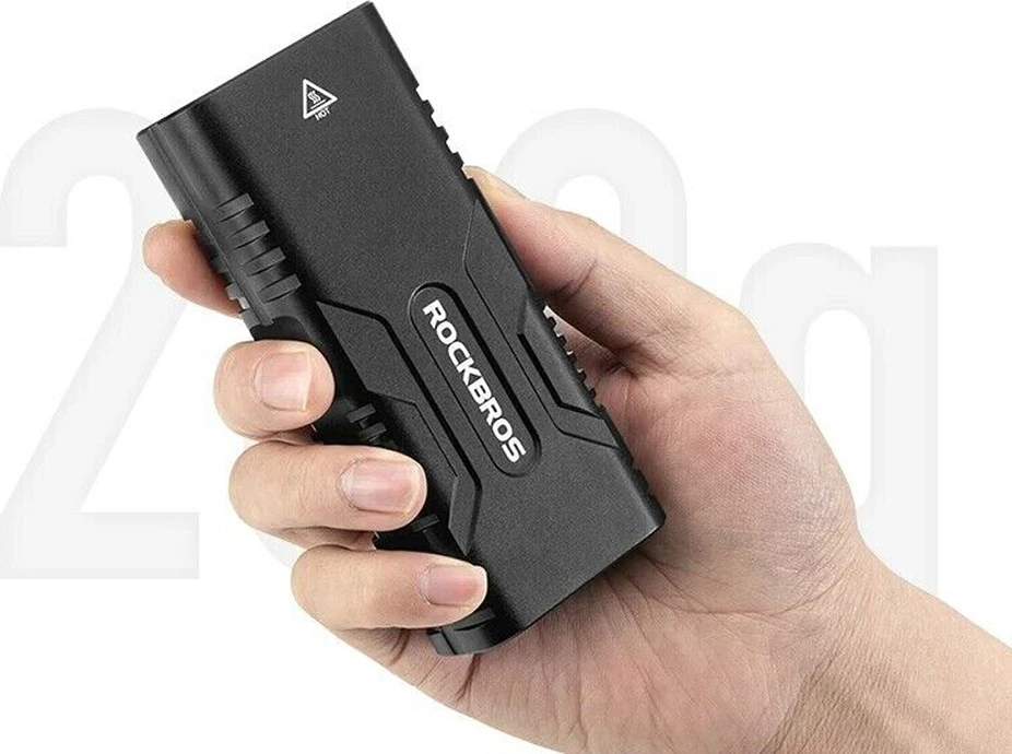 Dritë biçiklete Rockbros 24310002001 me powerbank 10000 mAh, 850 lm, e zezë