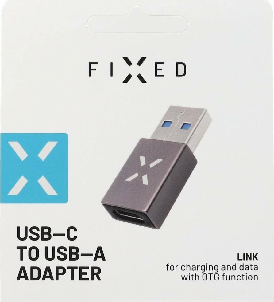 Adapter USB Fixed Link FIXA-CU-G, USB-A në USB-C, 5Gb/s, OTG, gri