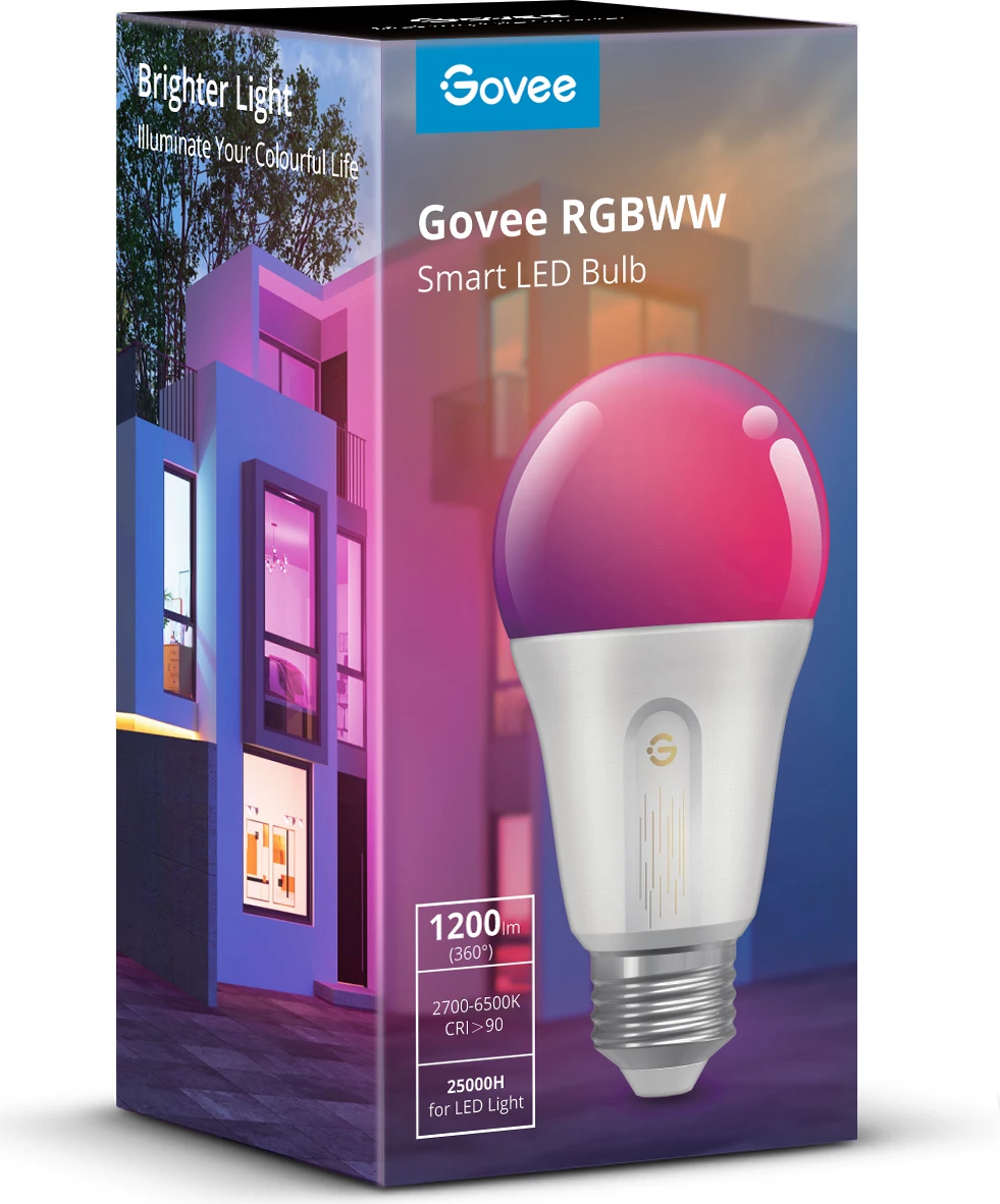 Llambë smart LED Govee RGBWW E27 1200lm 12W