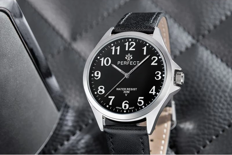 Orë dore meshkuj PERFECT GXB412-05, e zezë