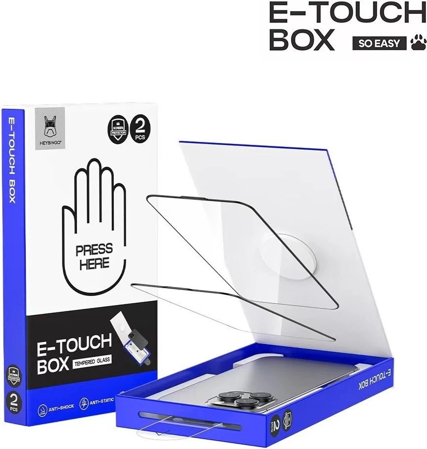 Komplet i Kutis se Instalimit te Xhamit Mbrojtes TECH TIME XH-1003A (13 PRO MAX/14 PLUS) (Transparente, IP13PROMAX/14PLUS)