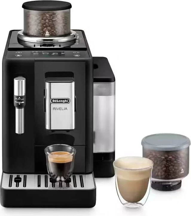 Aparat kafeje DeLonghi Rivelia EXAM440.35.B 19 bar, ekran TFT me ngjyra 3.5", Bean Switch System, 1.4 L, Onyx Black