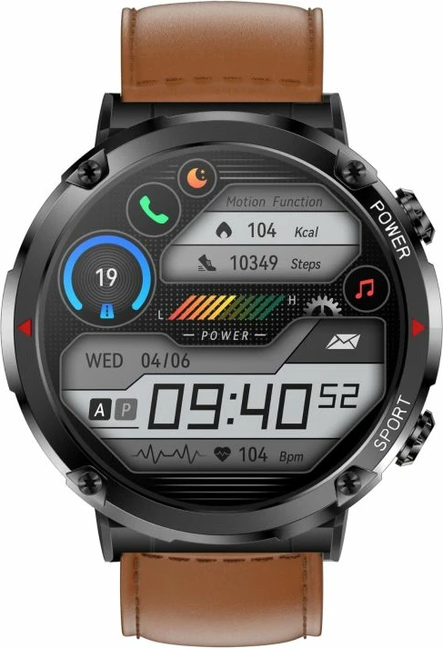 Smartwatch Gravity unisex, e zezë