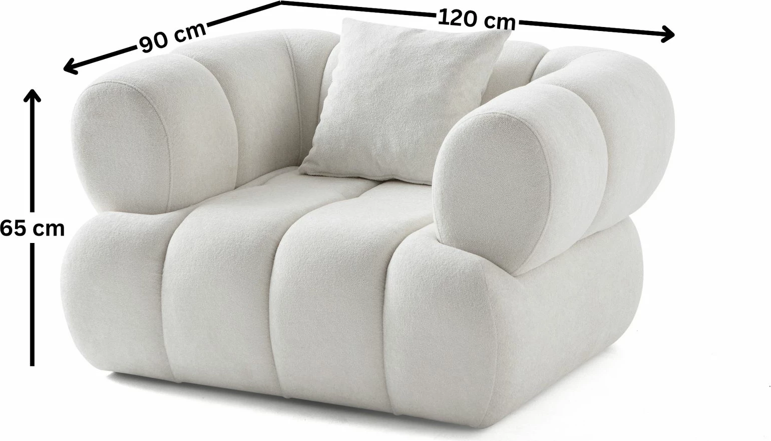 Karrige krahu Petra, Atelier del Sofa, e bardhë