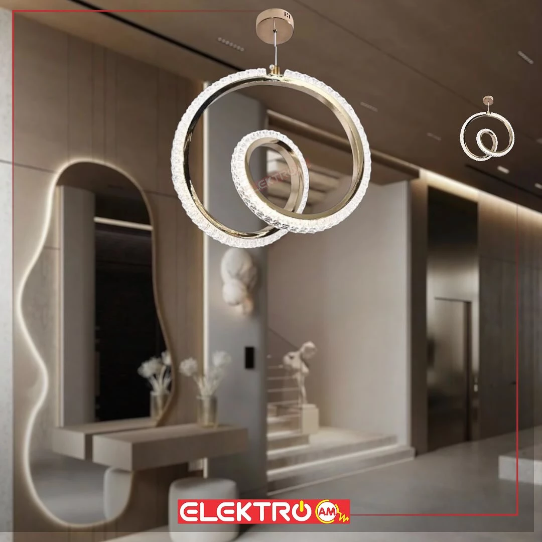 Abazhur LED i varur me kristale 7859 GD